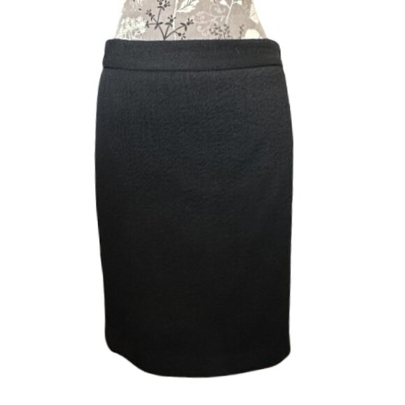 DKNY Women's Small Black Midi Straight/Pencil Wool Blend Fully Lined Skirt - Picture 1 of 16